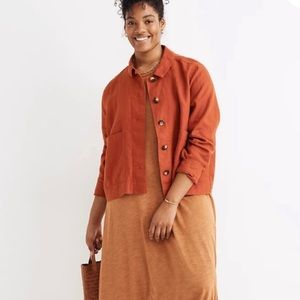 Madewell Linen Connor Cropped Chore Jacket - never worn!